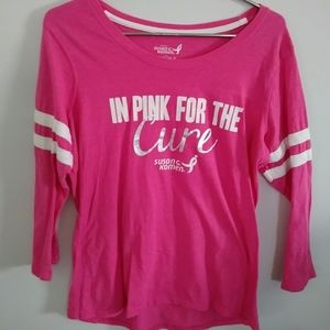 Womens Large "In Pink For The Cure" On the front.